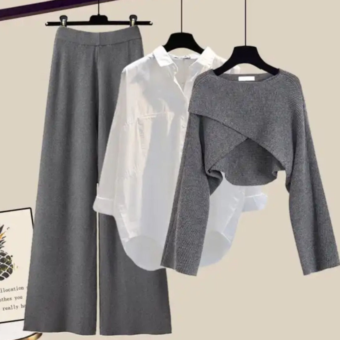 Sweater Set Two Piece Set for Women - Long Sleeve - Image 2