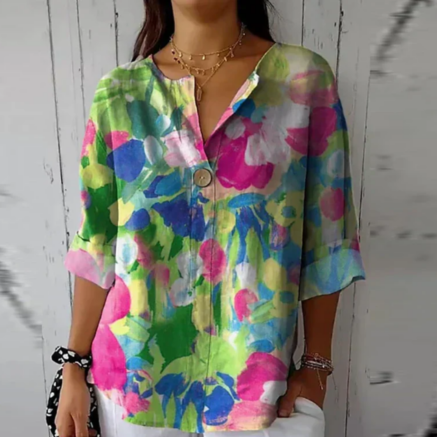 Image of Women's Floral 3/4 Sleeve Blouse