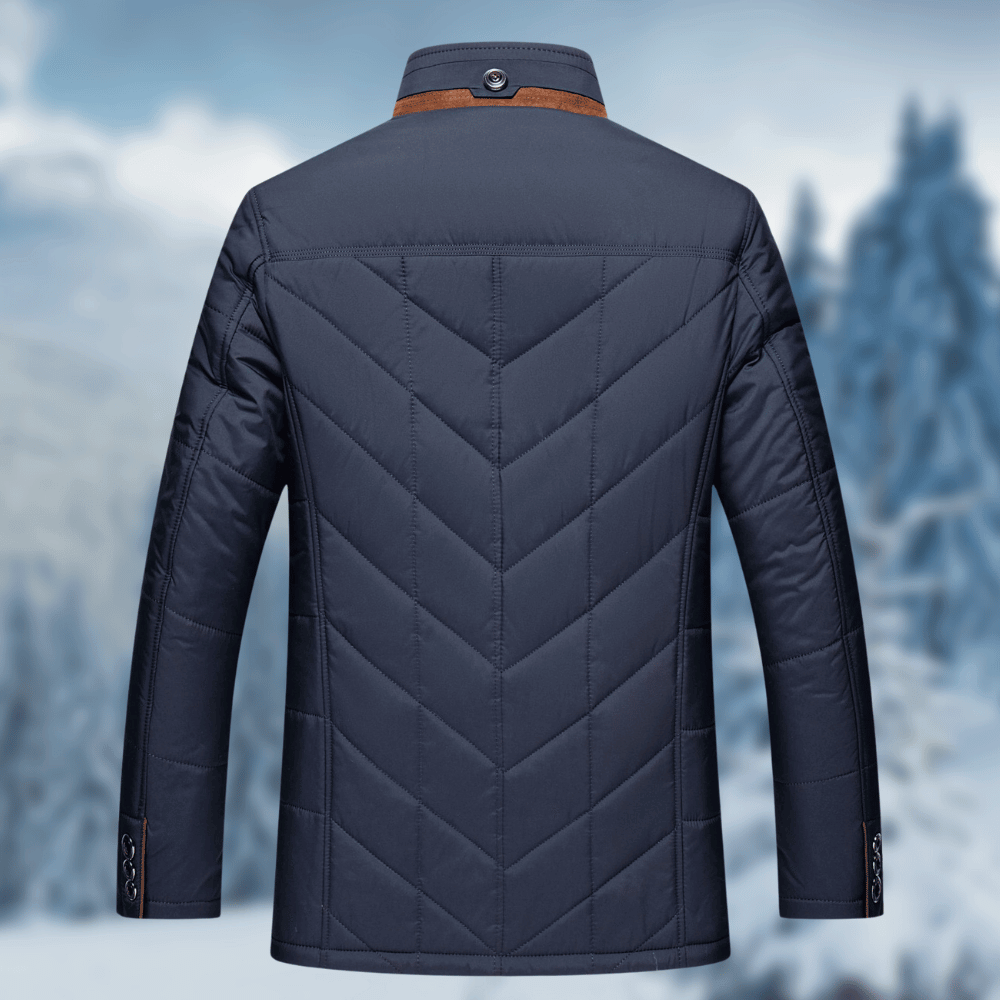 Puffer Jacket for Men - Fur Collar - Image 4