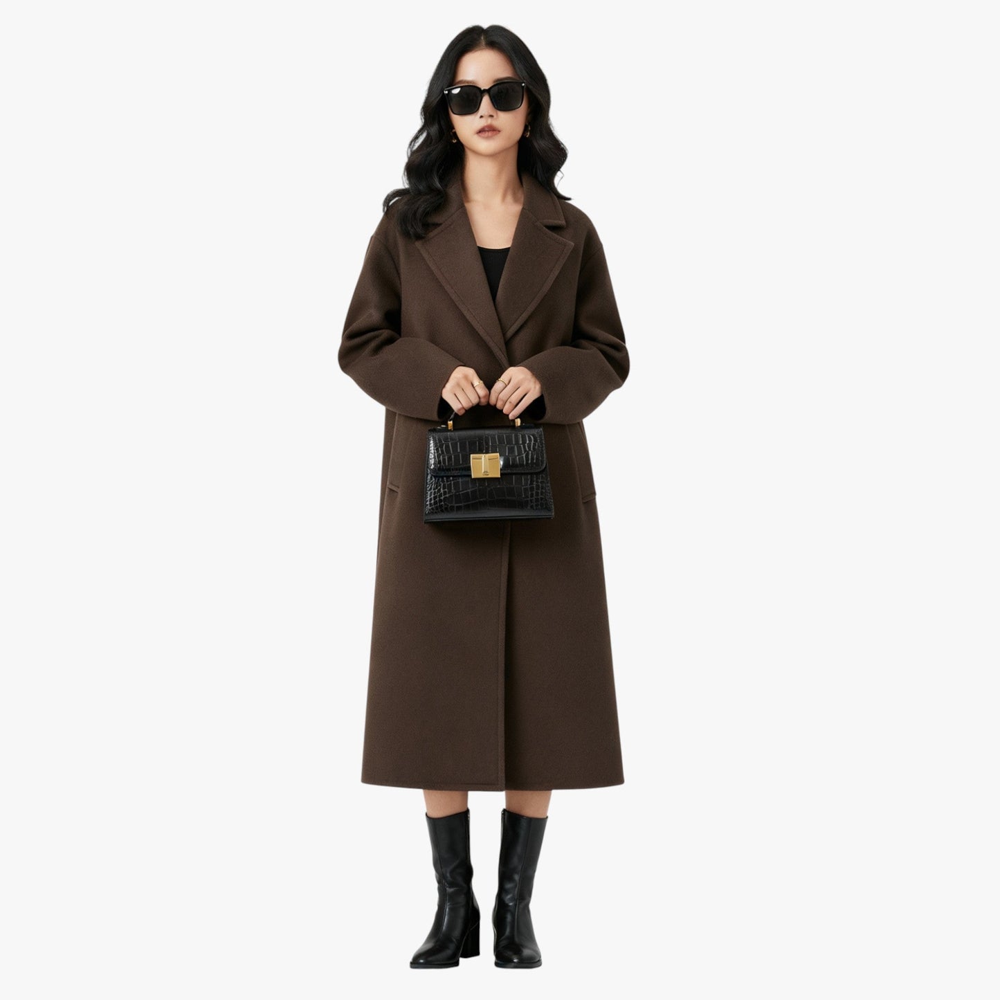 Long Coat for Women - Double-Breasted - Image 5