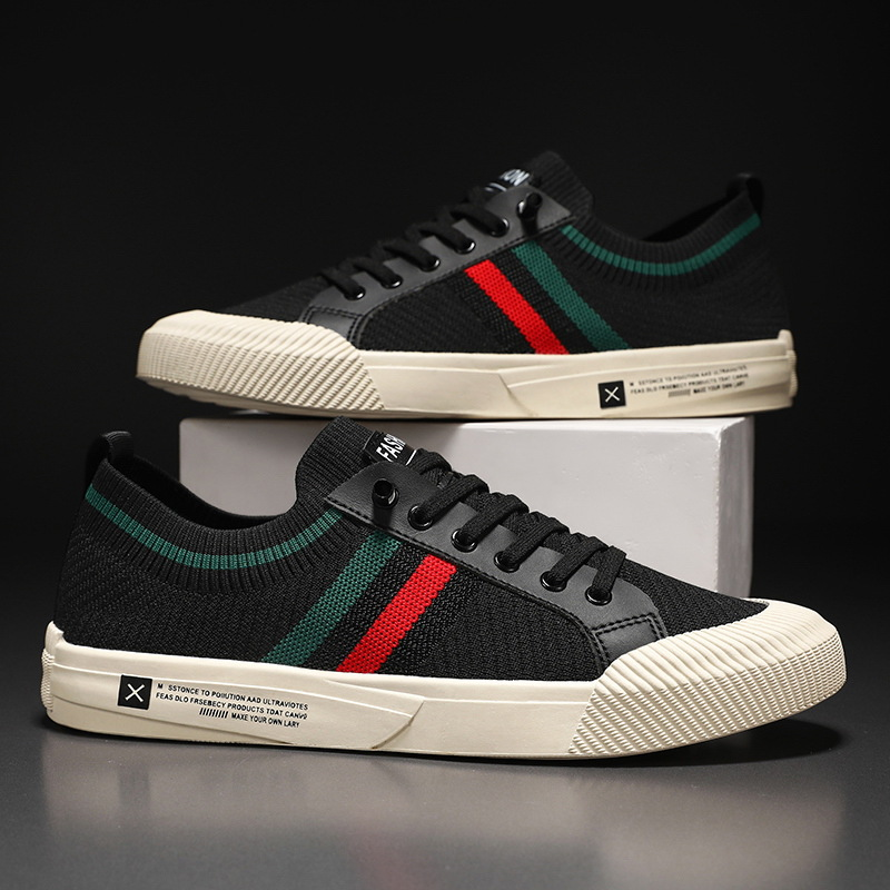 Casual Lace-up Sneakers for men - Striped Detail Low Top - Image 5