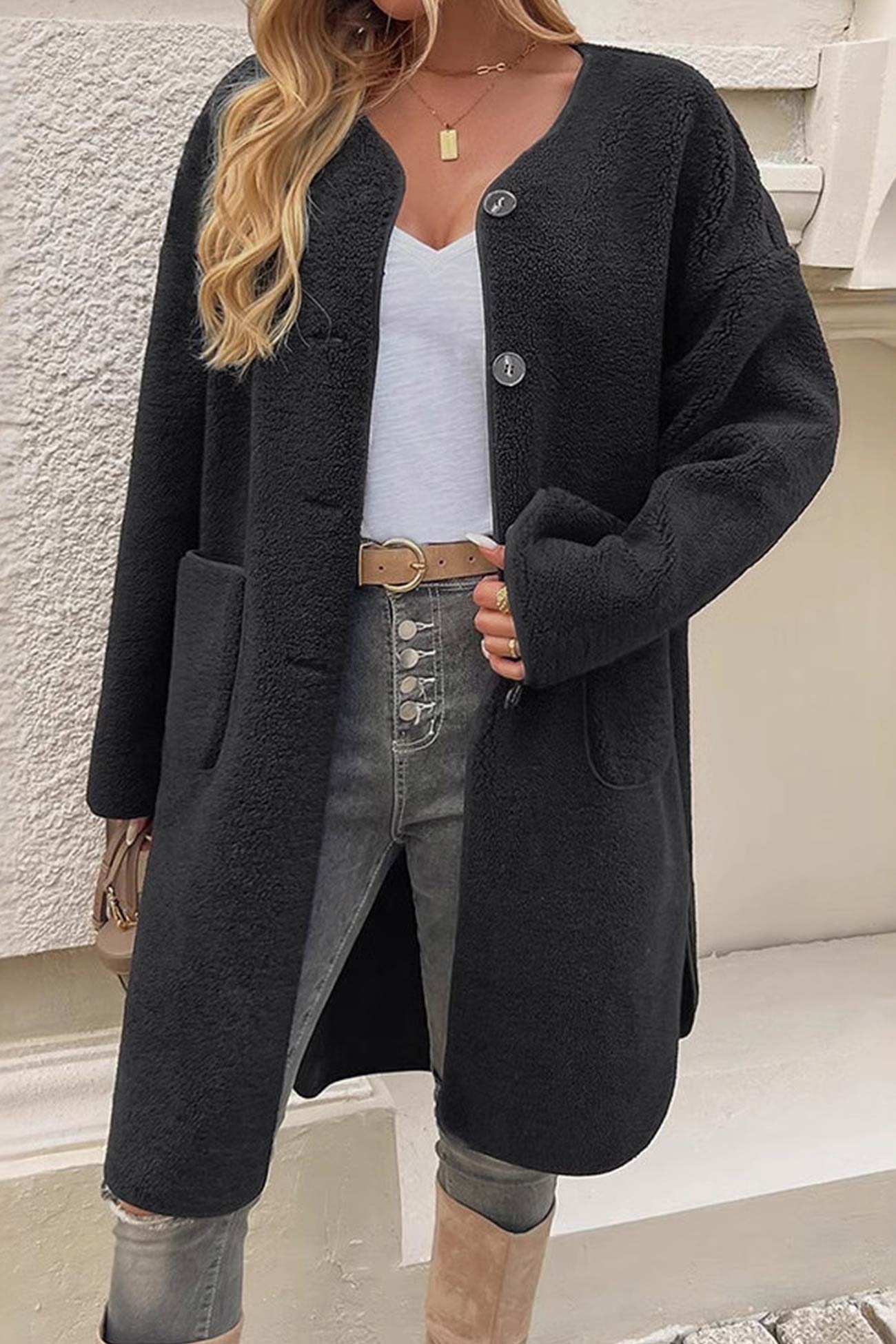 Long Cardigan for Women - Button Front - Image 11