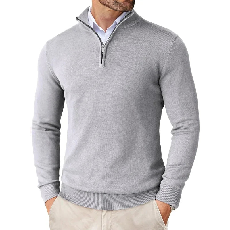 Quarter-Zip Sweater for Men - Long Sleeve - Image 10