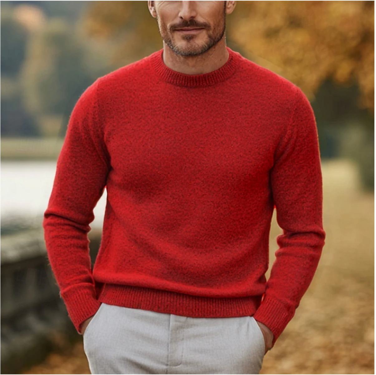 Crew Neck Sweater for Men - Long Sleeve - Image 5