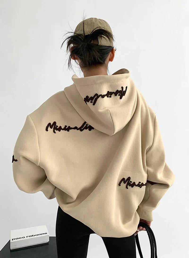 Oversized Pullover Hoodie for Women - Graphic - Image 4