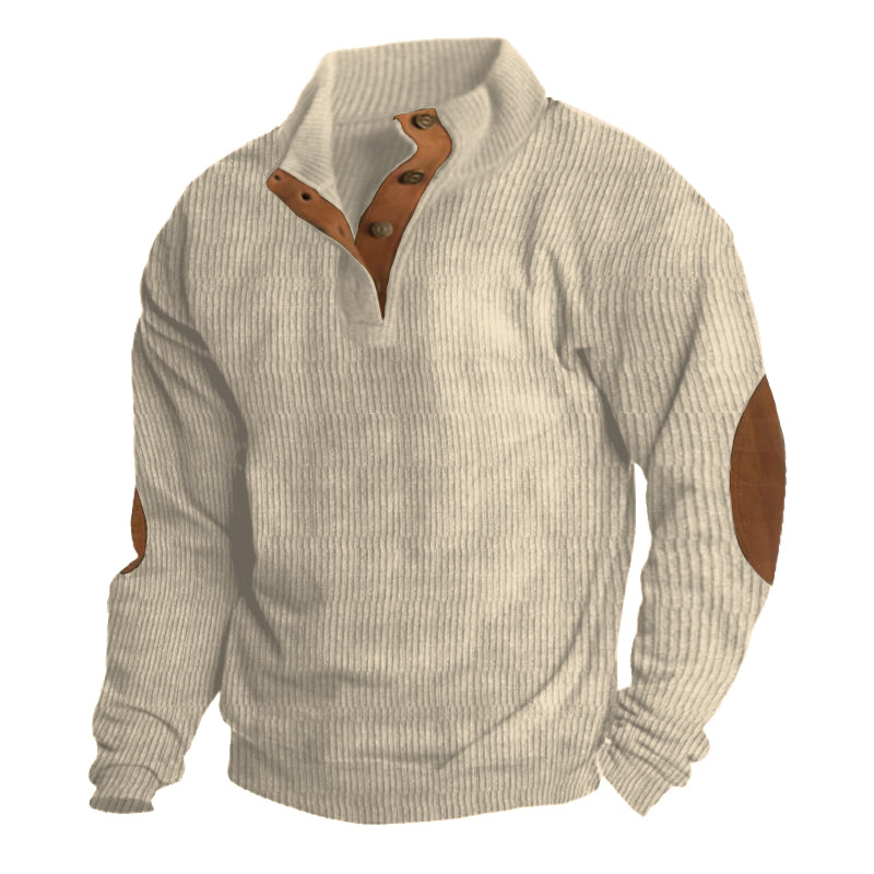 Pullover Sweater for Men - Elbow Patch - Image 5