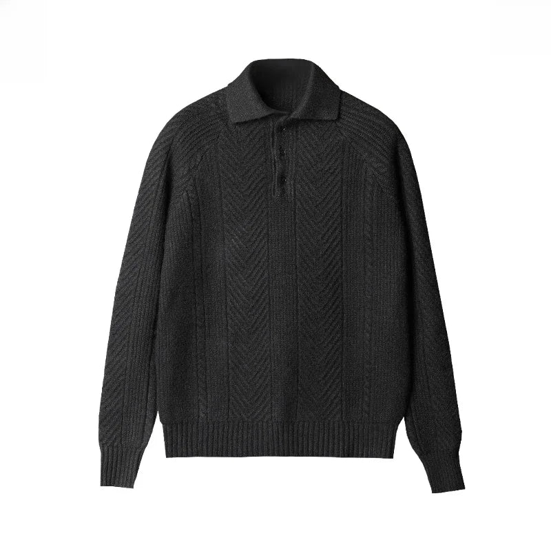 Image of Men's Long Sleeve Knit Zip Polo