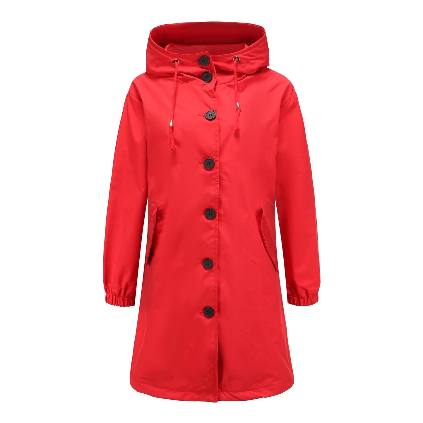 Hooded A-Line Coat for Women - Button Front - Image 8