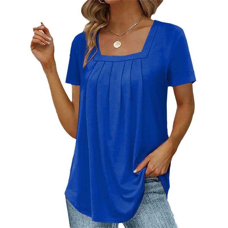 Image of Women's Pleated Square Neck Top