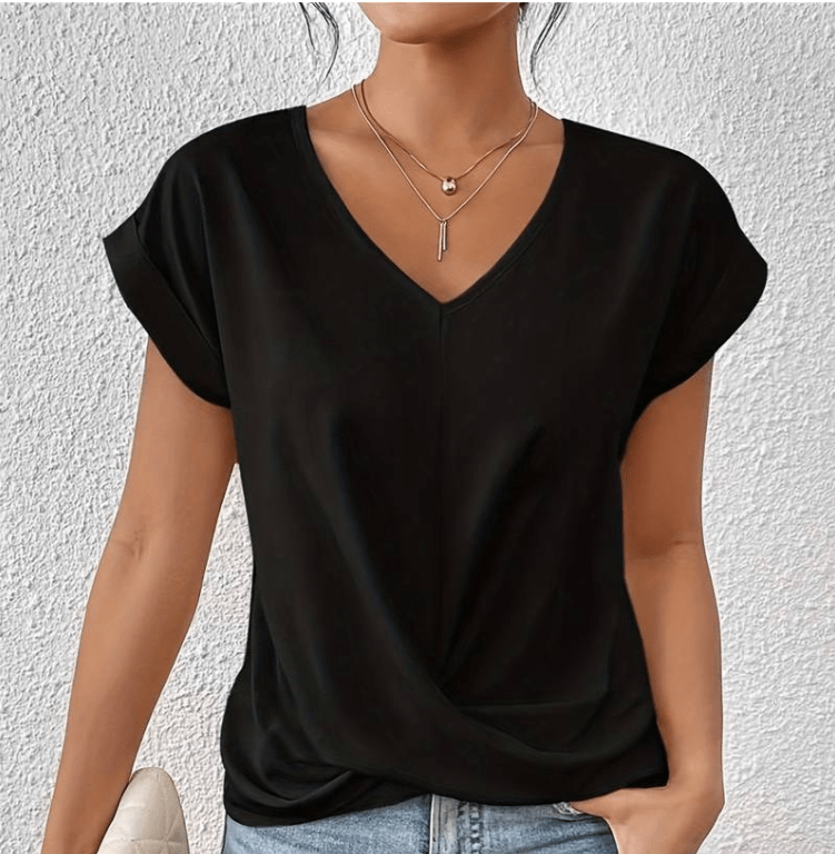 Image of Women's Twist Front V-Neck Top