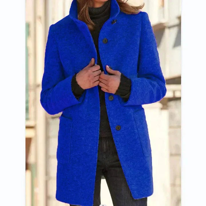 Button-Front Coat for Women - A-Line - Image 4