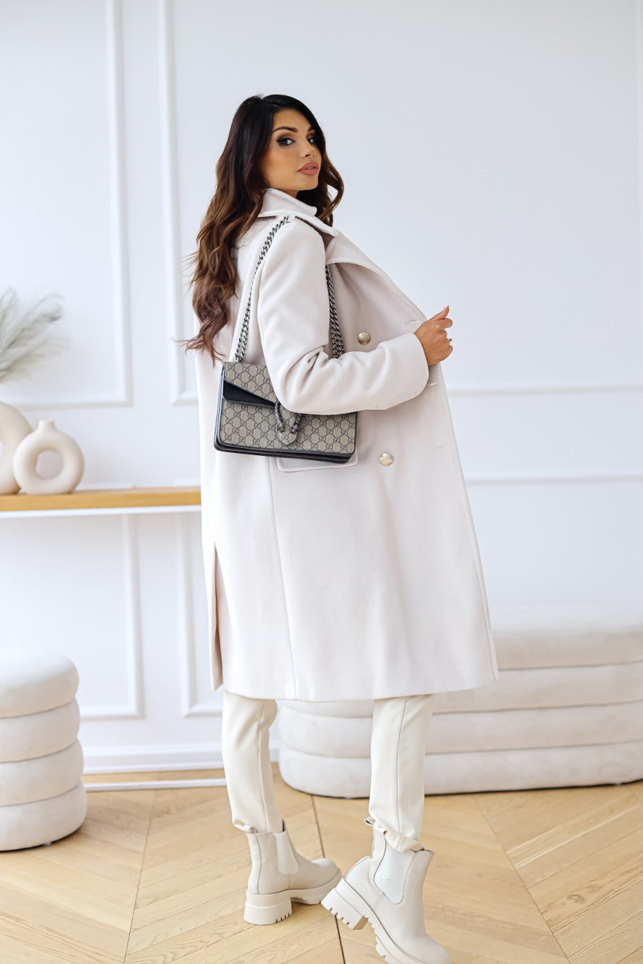 Coat for Women - Double-Breasted - Image 8