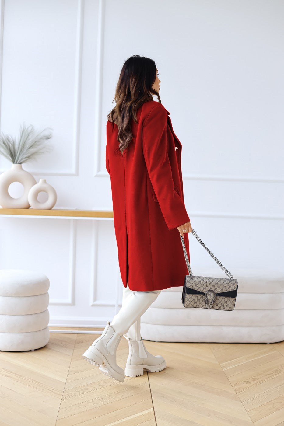 Coat for Women - Double-Breasted - Image 12
