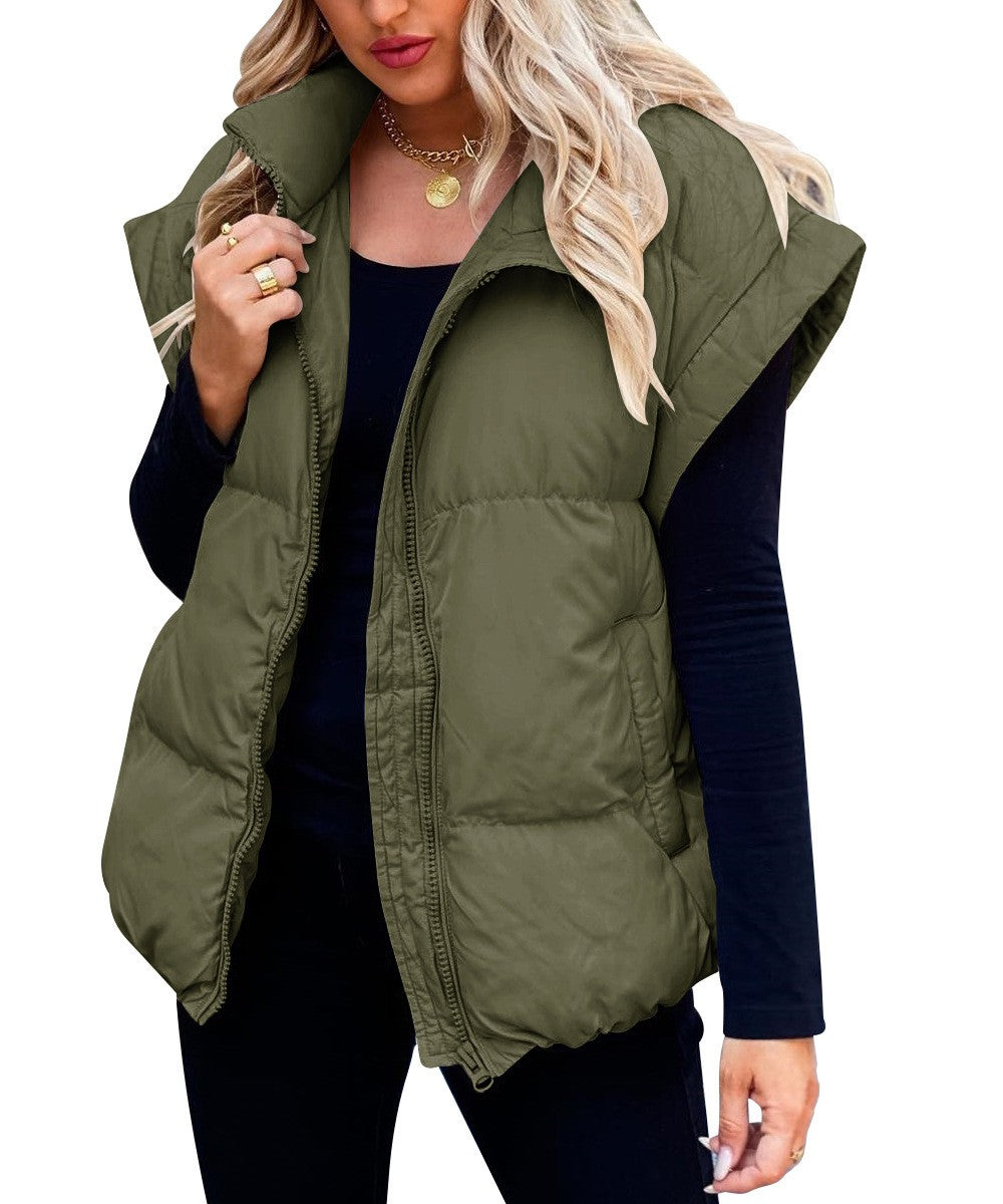 Puffer Vest for Women - Cropped Length - Image 3