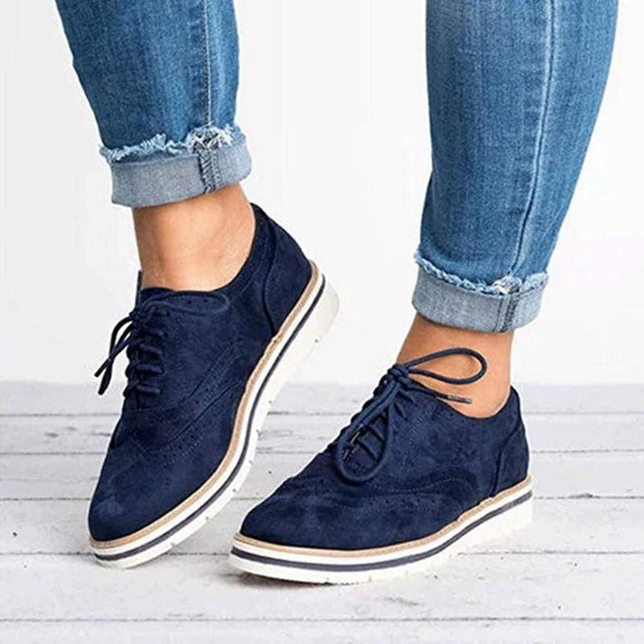 Oxfords Lace-up Shoes for Women - Wingtip - Image 3