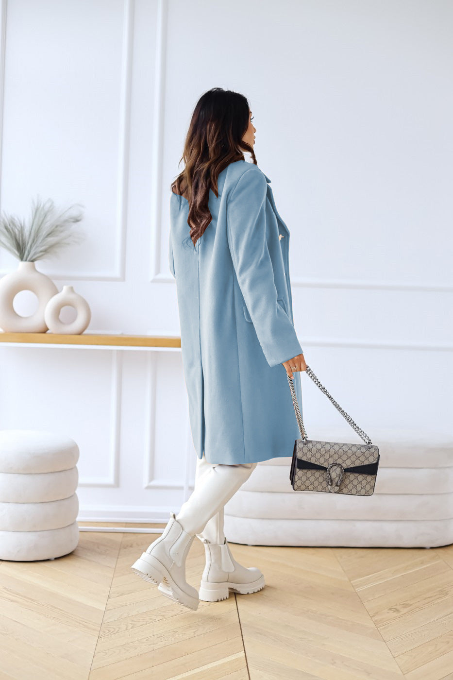 Coat for Women - Double-Breasted - Image 10