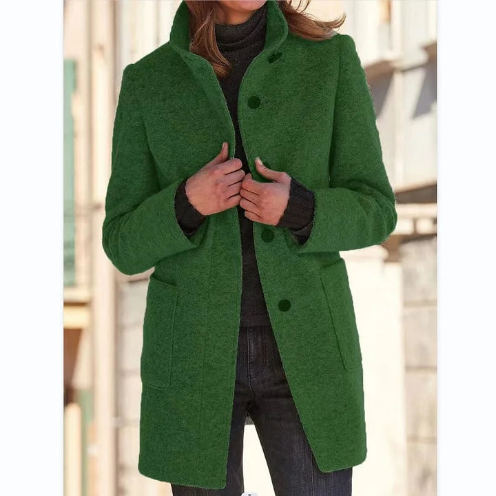Button-Front Coat for Women - A-Line - Image 7