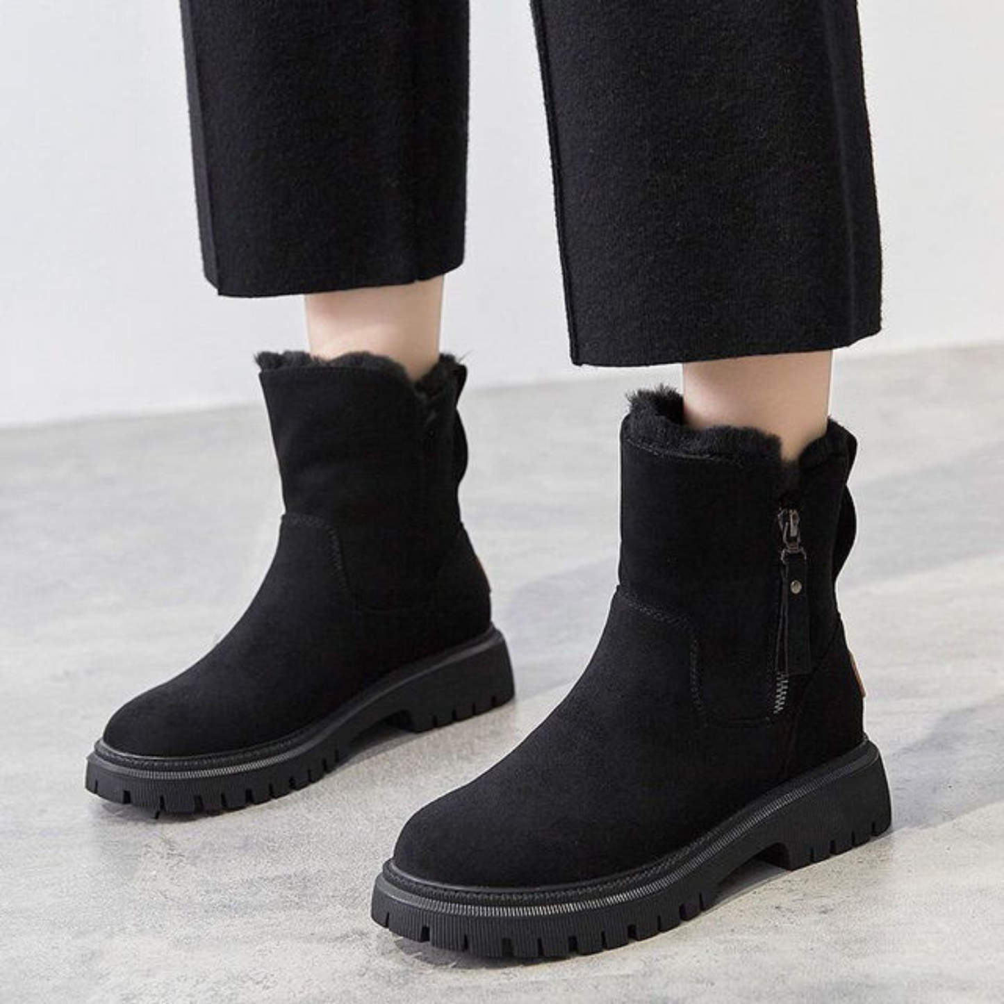 Ankle Boots Shoes for Women - Side Zipper - Image 10