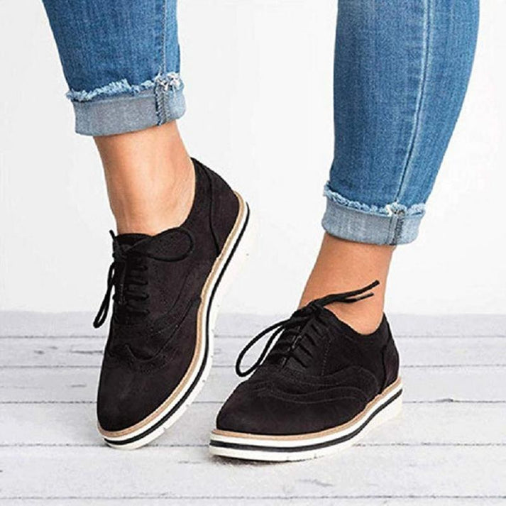 Oxfords Lace-up Shoes for Women - Wingtip - Image 5