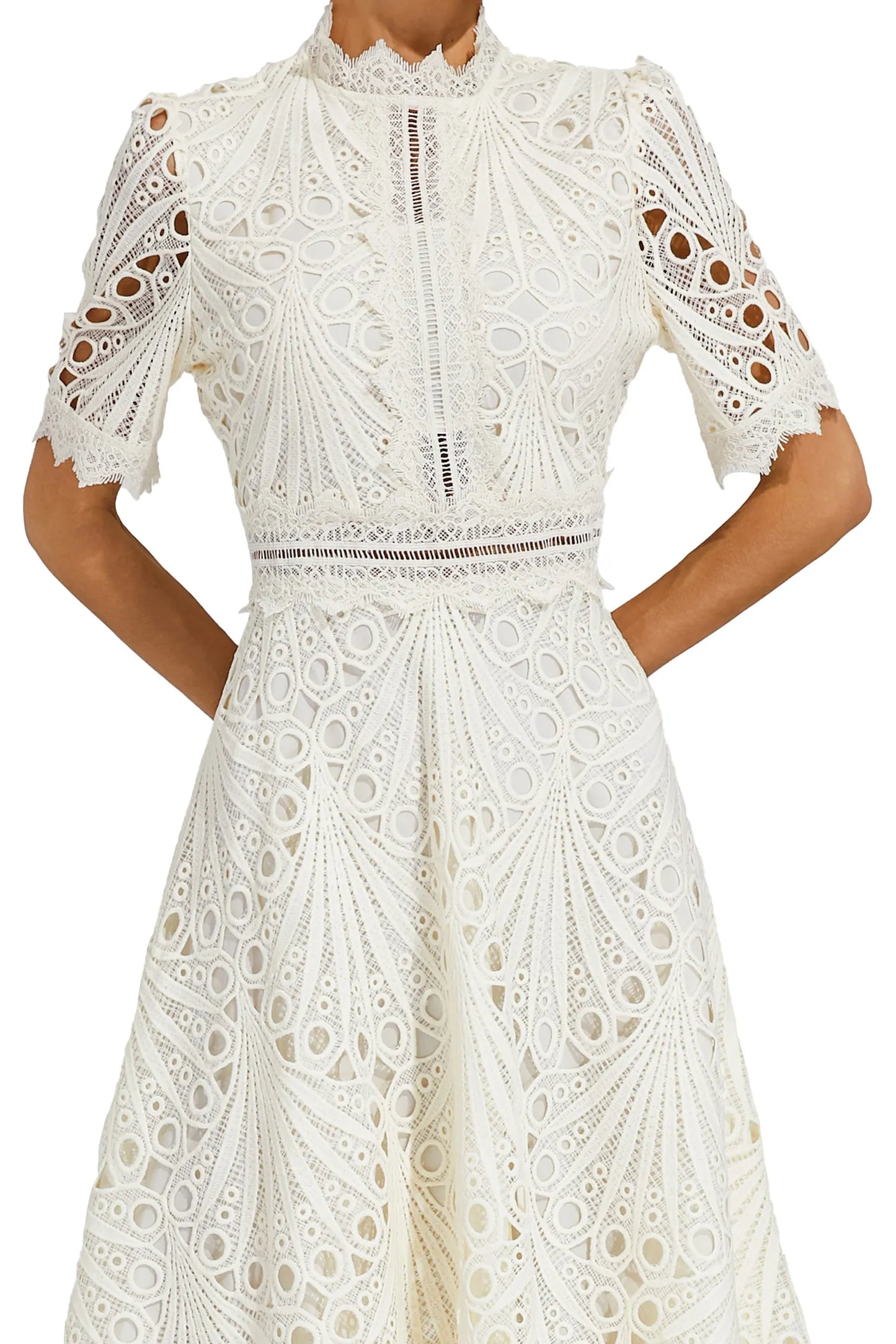Lace Midi Dress for Women - A-Line Fit and Flare - Image 15