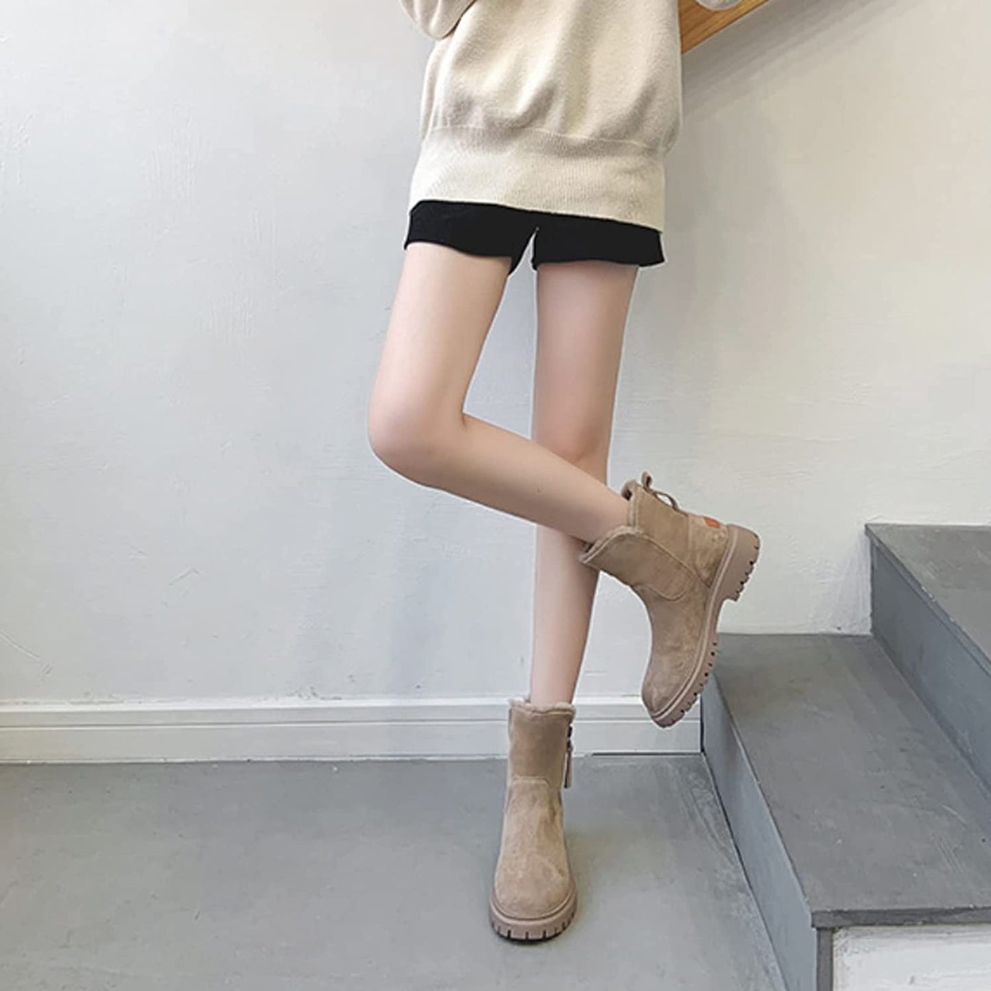 Ankle Boots Shoes for Women - Side Zipper - Image 4