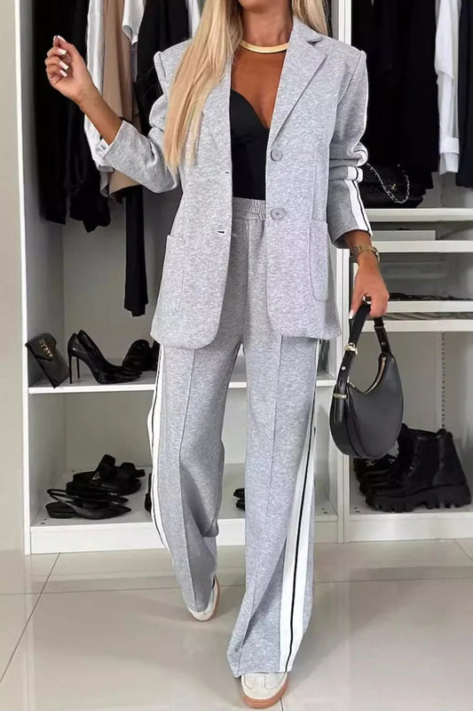 Blazer Pant Set for Women - Side Stripe - Image 1