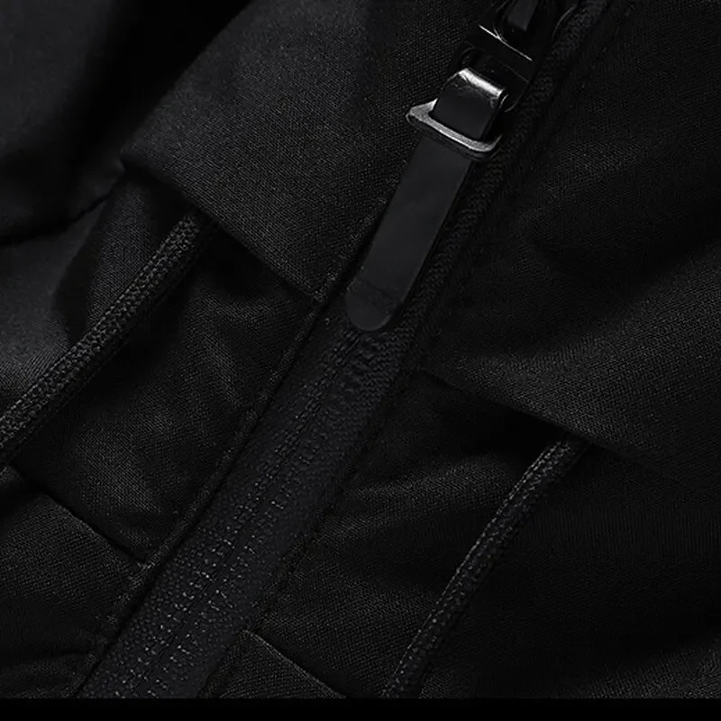 Hooded Puffer Jacket for Men - Zip Front - Image 7