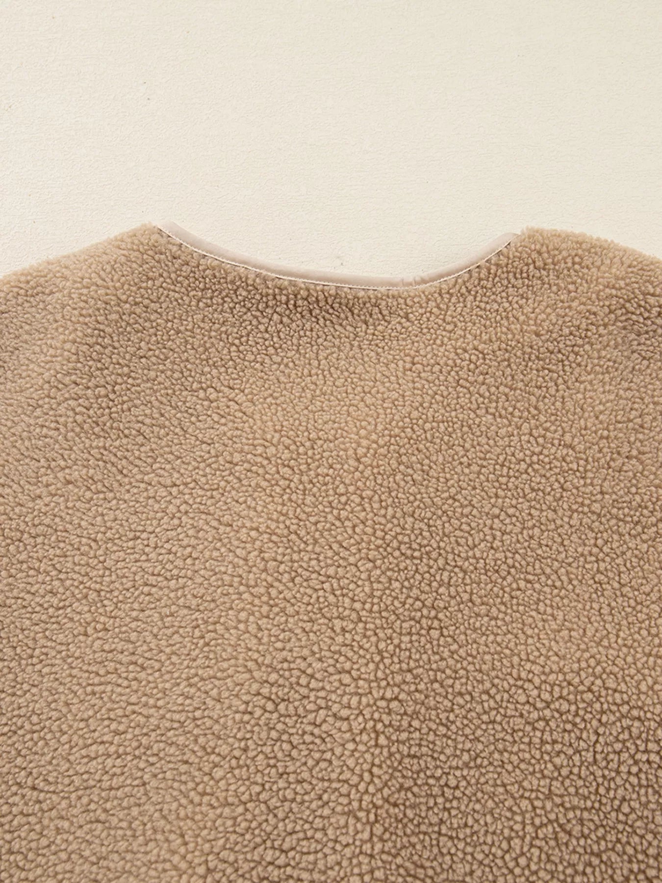 Sherpa Jacket for Women - Leopard Print Trim - Image 11