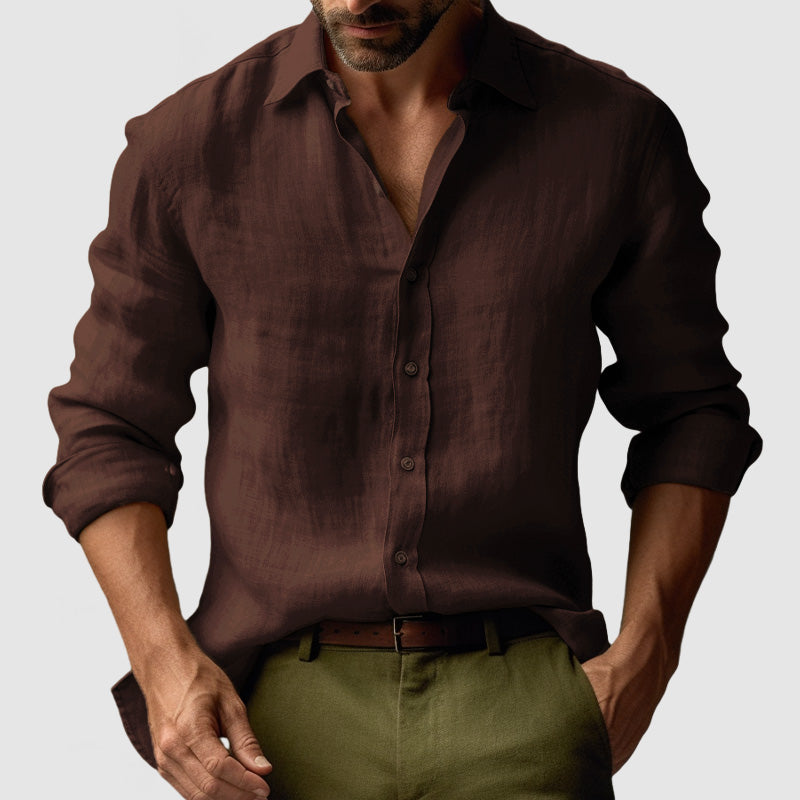 Button-Down Long Sleeve Shirt for Men - Regular Fit - Image 9