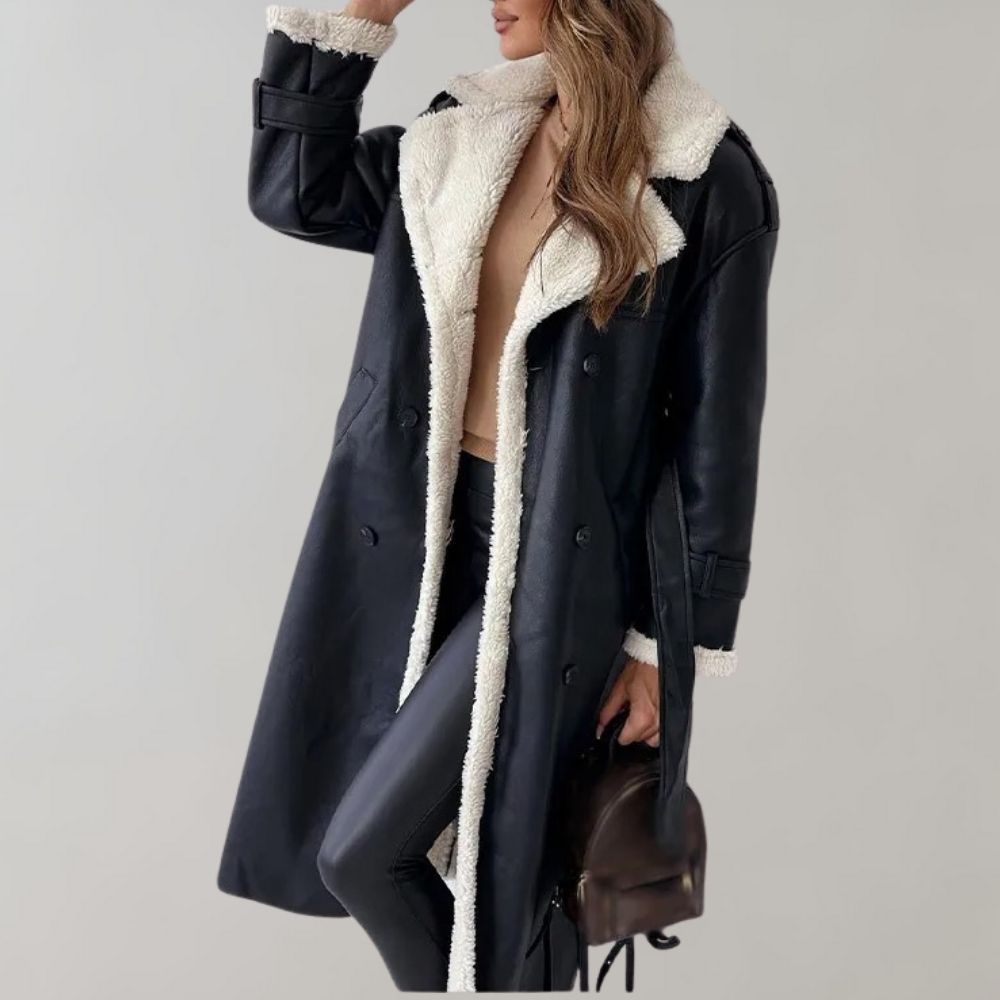Long Coat for Women - Double-Breasted - Image 5