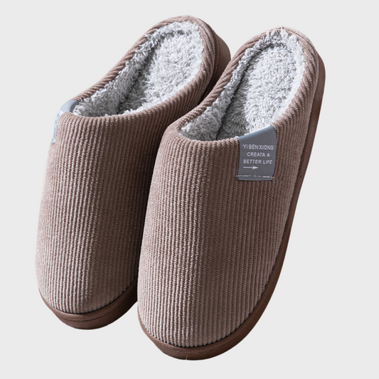 Corduroy Slippers for Women - Fleece Lined - Image 1