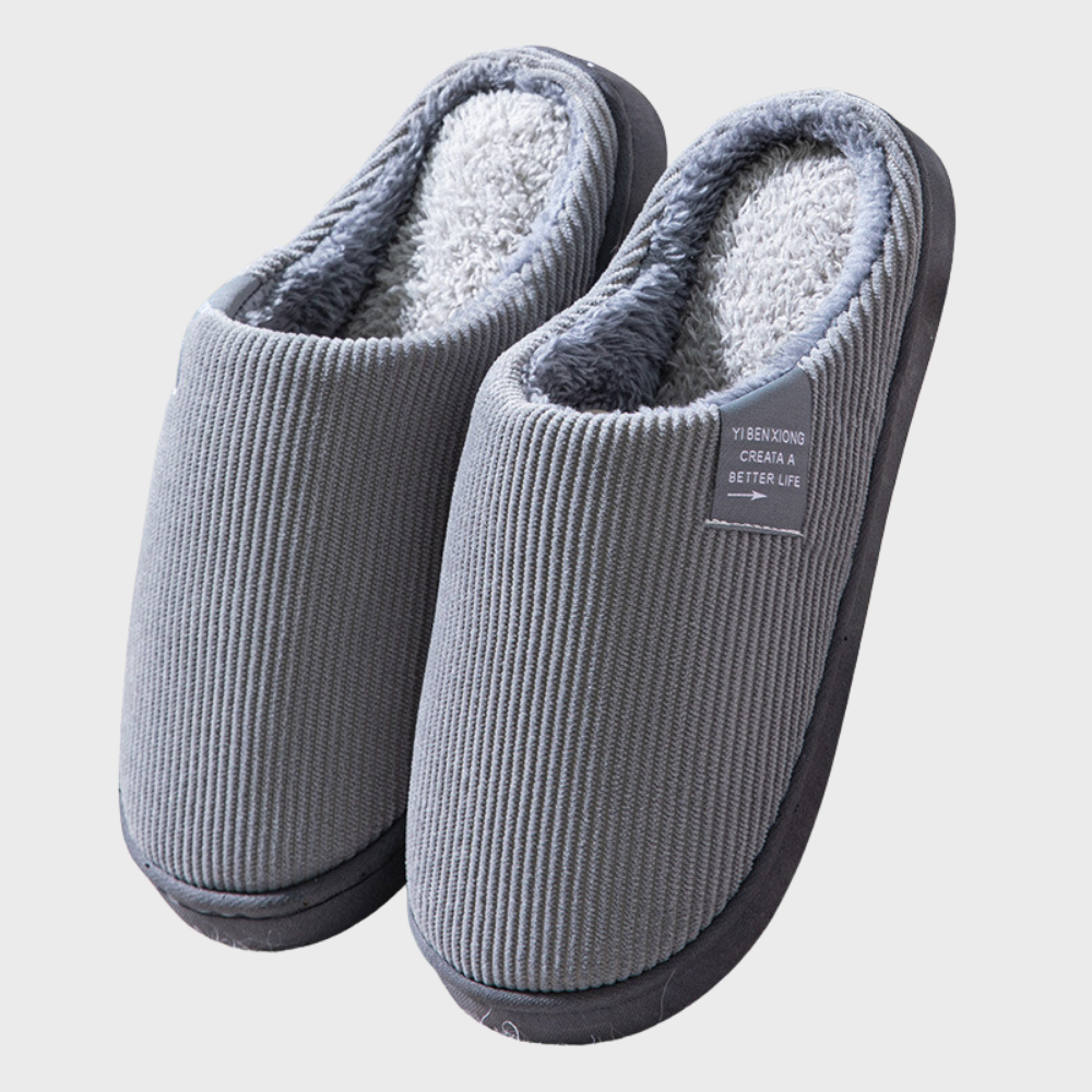 Corduroy Slippers for Women - Fleece Lined - Image 3
