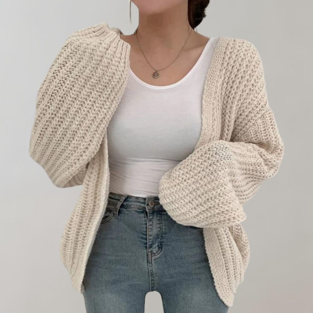 Knit Cardigan for Women - Oversized - Image 1
