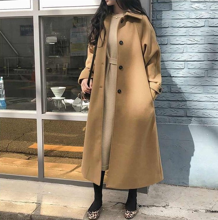 Belted Coat for Women - Button Front - Image 1