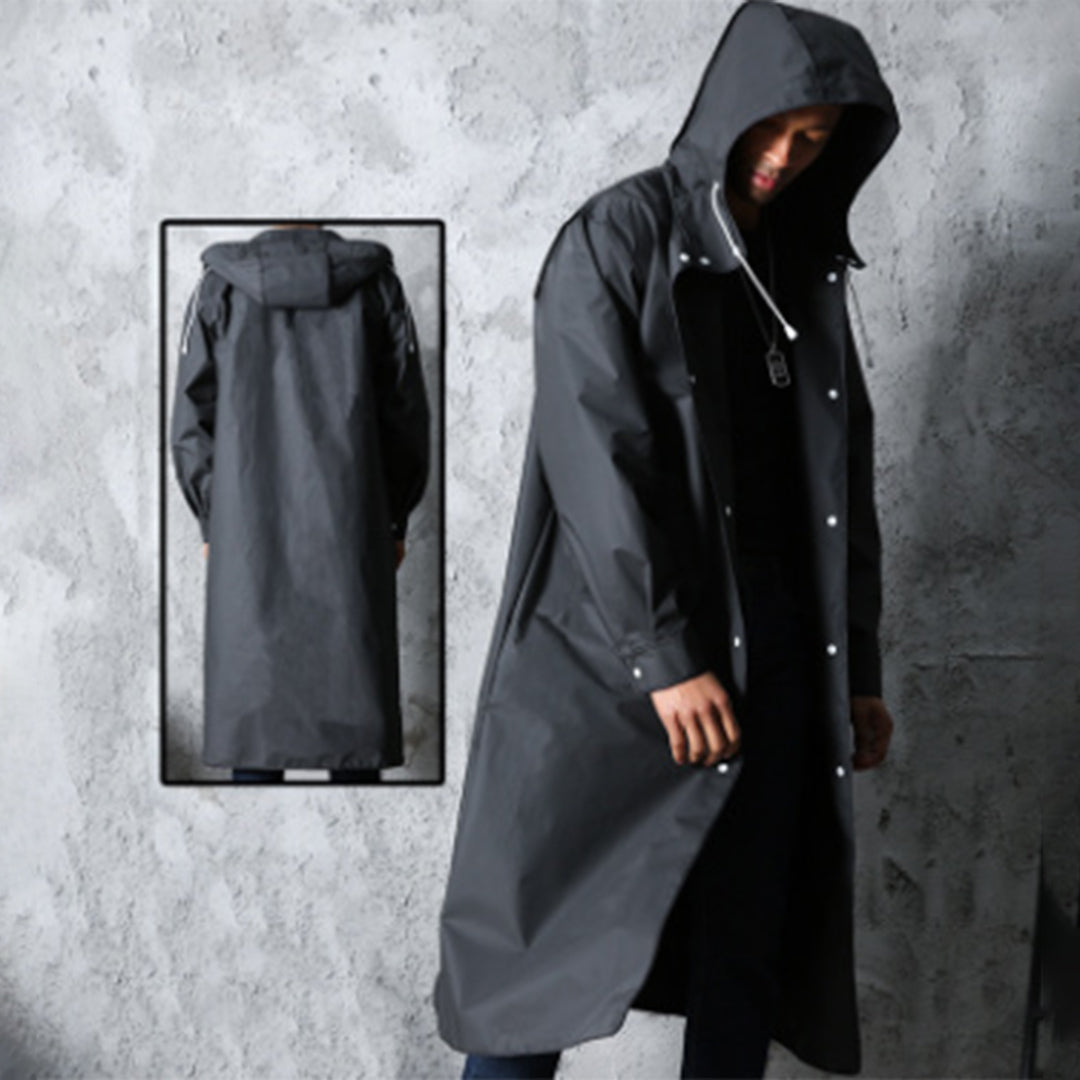 Hooded Long Coat for Men - Button Front - Image 1