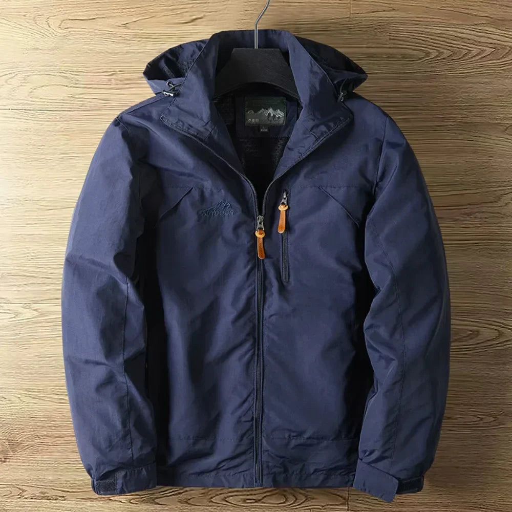 Hooded Full Zip Jacket for Men - Long Sleeve - Image 3