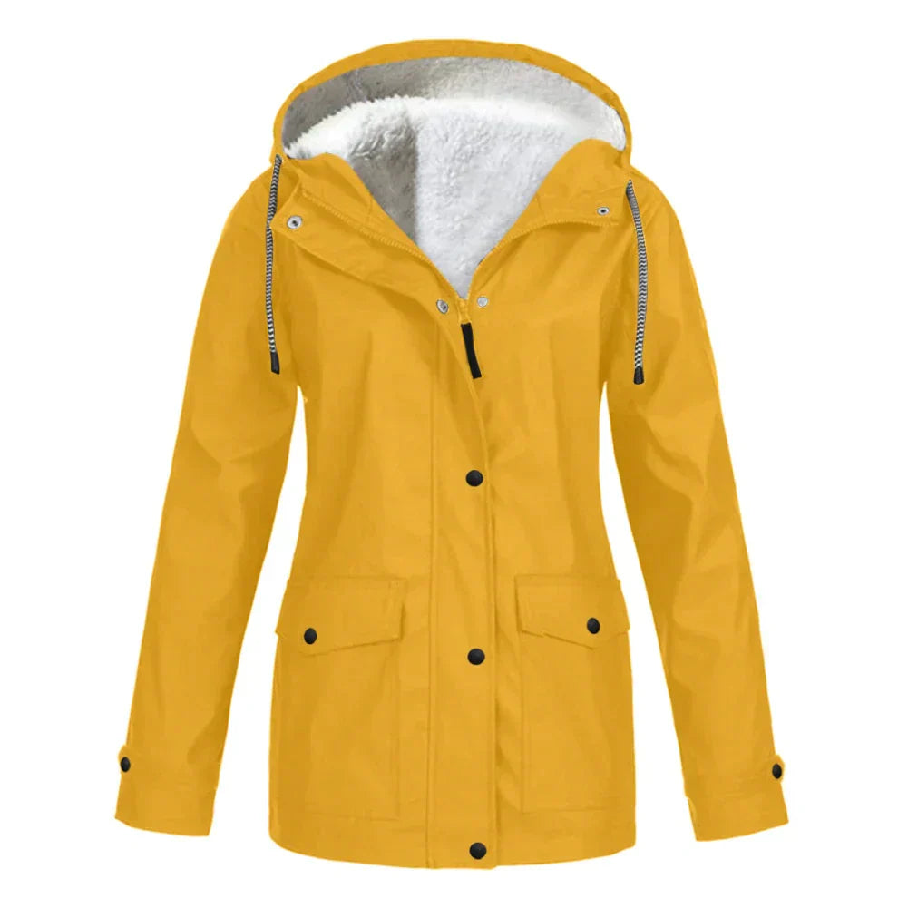 Hooded A-Line Coat for Women - Long Sleeve - Image 6
