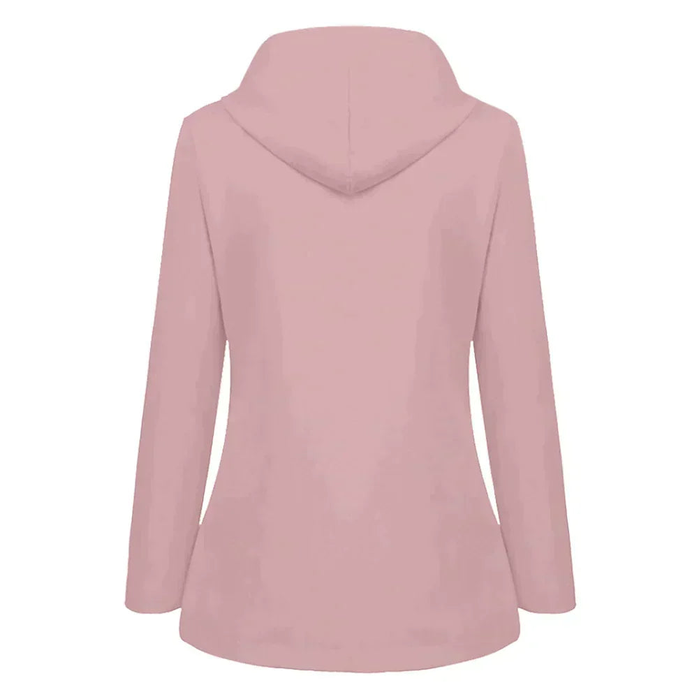 Hooded A-Line Coat for Women - Long Sleeve - Image 3