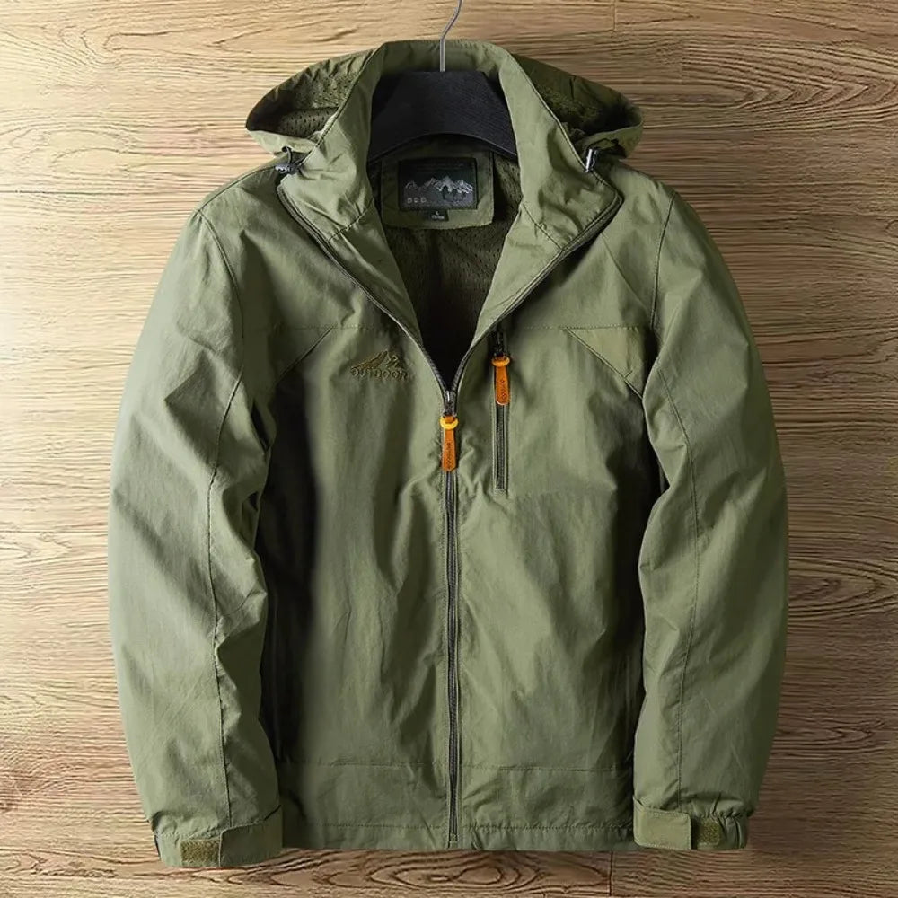 Hooded Full Zip Jacket for Men - Long Sleeve - Image 2