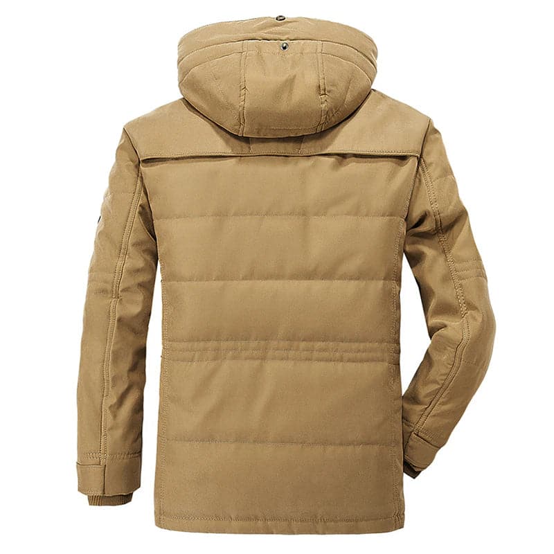 Hooded Parka Jacket for Men - Button Front - Image 6