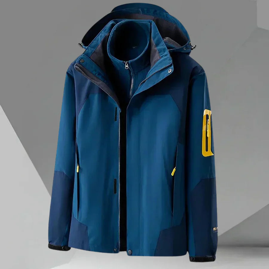 Hooded Color Block Jacket for Men - Long Sleeve - Image 7