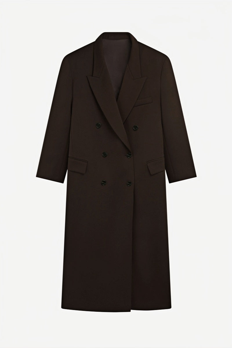 Oversized Long Coat for Women - Double-Breasted - Image 7