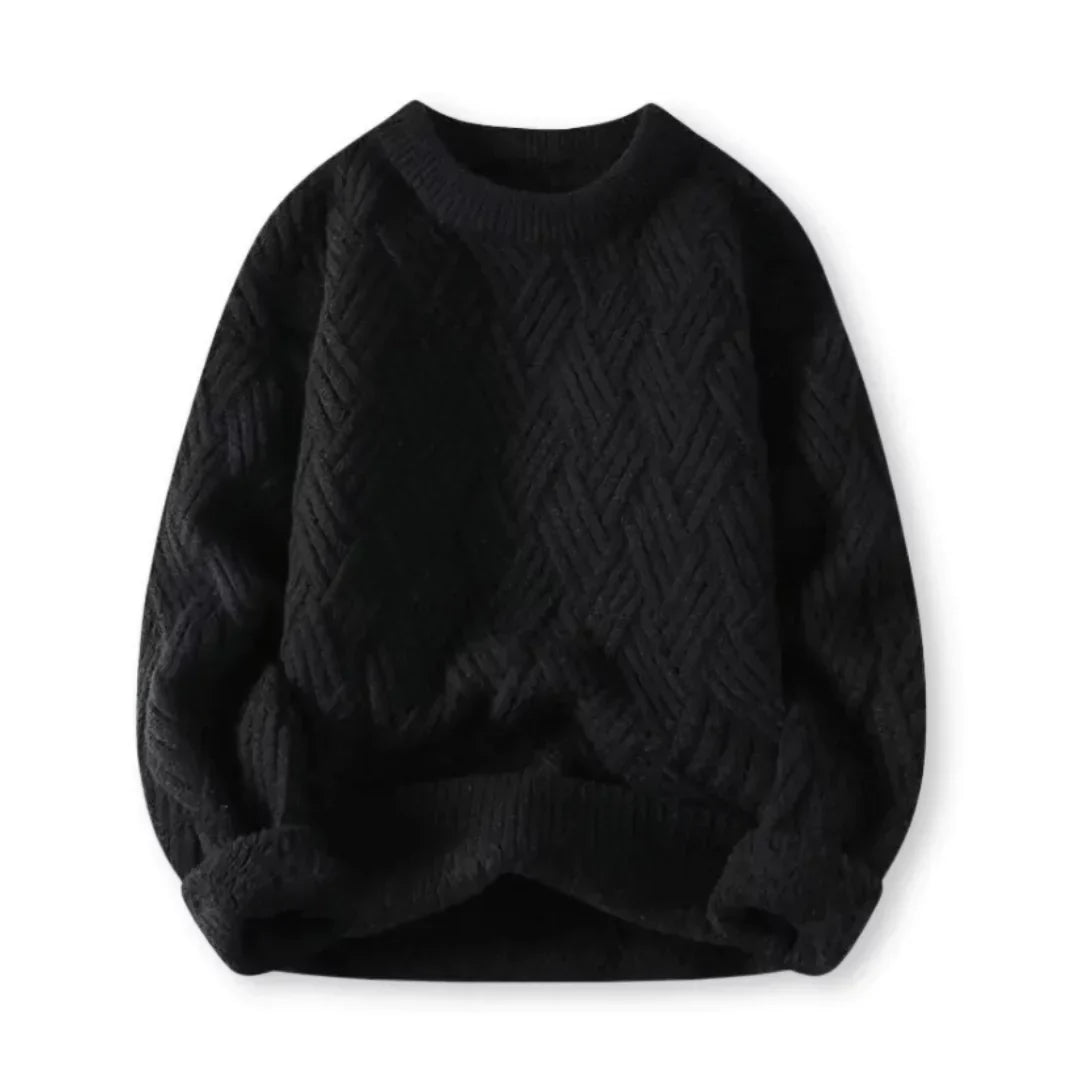 Crew Neck Sweater for Men - Textured - Image 5