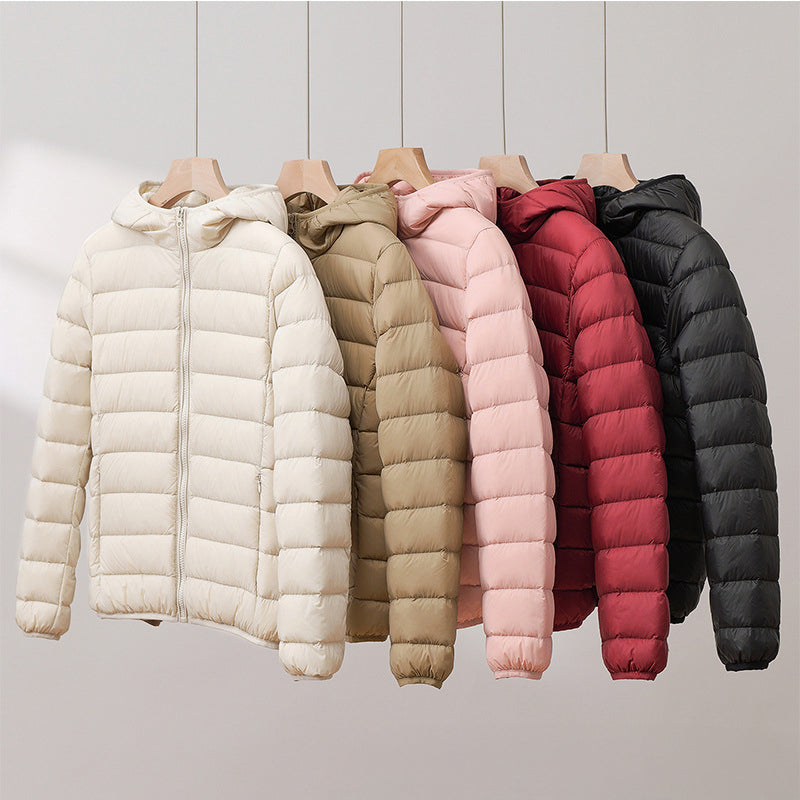 Puffer Hooded Jacket for Women - Zip Front - Image 1