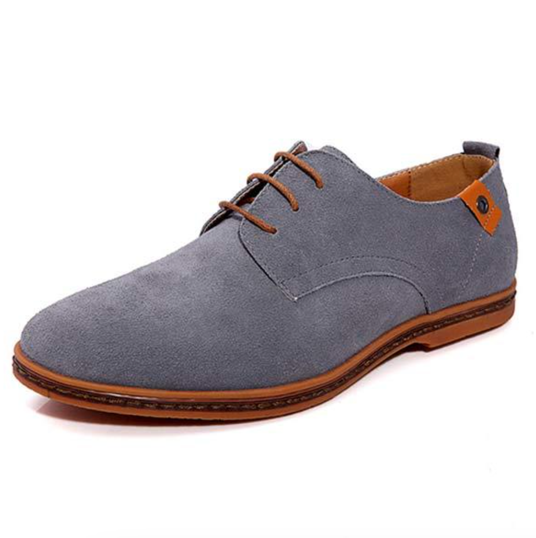 Oxford Dress Shoes for Men - Lace-up Round Toe - Contrast Sole Edge Pull Tab - Image 4