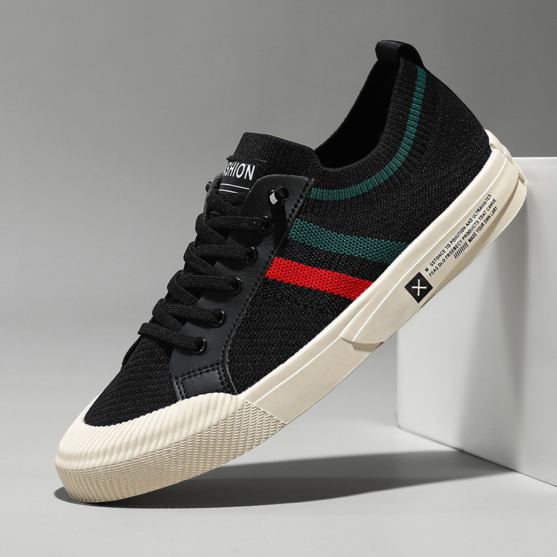 Casual Lace-up Sneakers for men - Striped Detail Low Top - Image 4