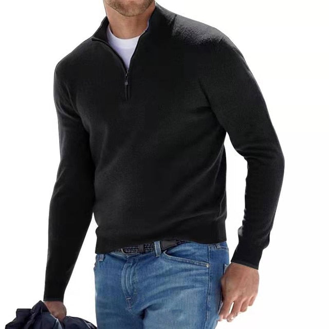 Quarter Zip Sweater for Men - Long Sleeve - Image 6