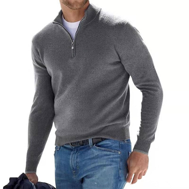 Quarter Zip Sweater for Men - Long Sleeve - Image 4