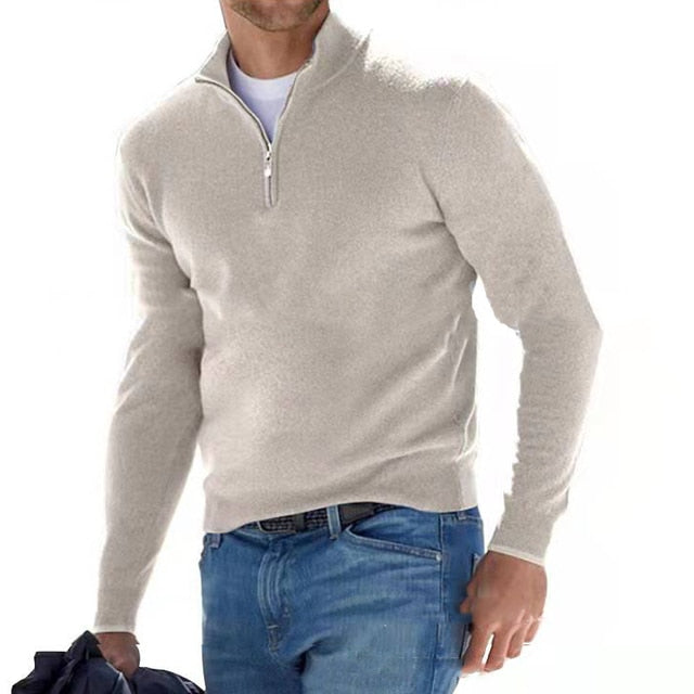 Quarter Zip Sweater for Men - Long Sleeve - Image 5