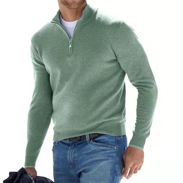 Quarter Zip Sweater for Men - Long Sleeve - Image 3